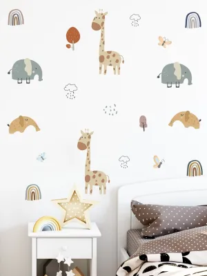 Cute Cartoon Animals Wall Sticker Decorative Wall Art Decal Creative Design for