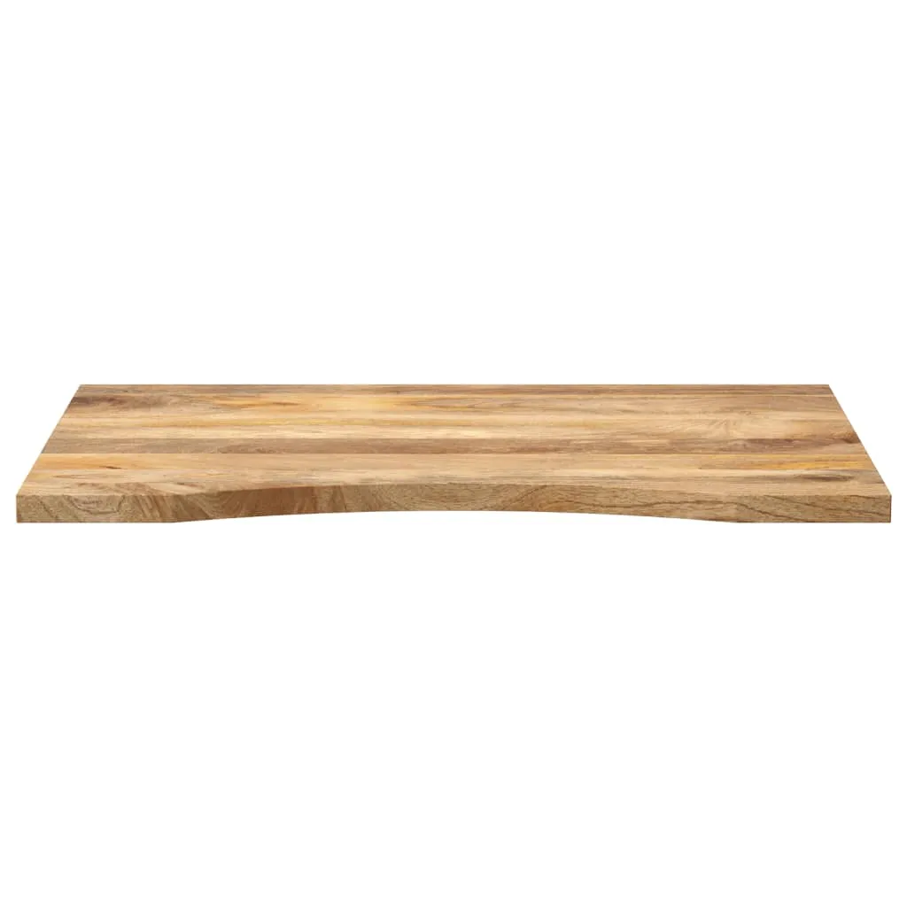 Desk Top with Curve 100x50x2.5 cm Solid Wood Rough Mango