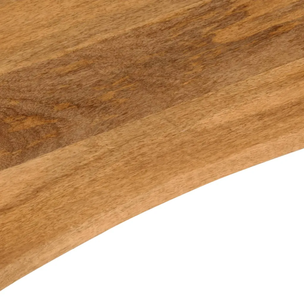 Desk Top with Curve 110x80x2.5 cm Solid Wood Rough Mango