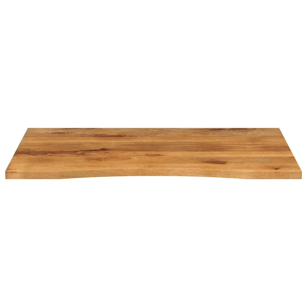 Desk Top with Curve 110x80x2.5 cm Solid Wood Rough Mango