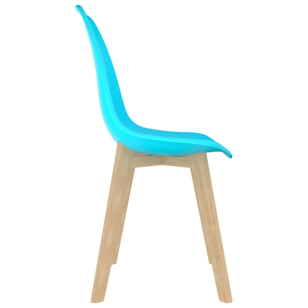 Dining Chairs 4 pcs Blue Plastic