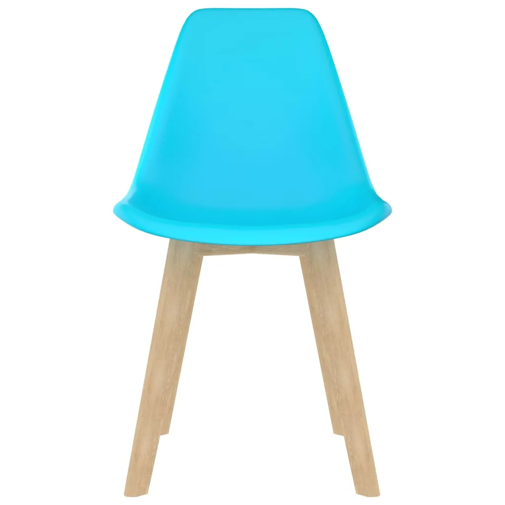 Dining Chairs 4 pcs Blue Plastic