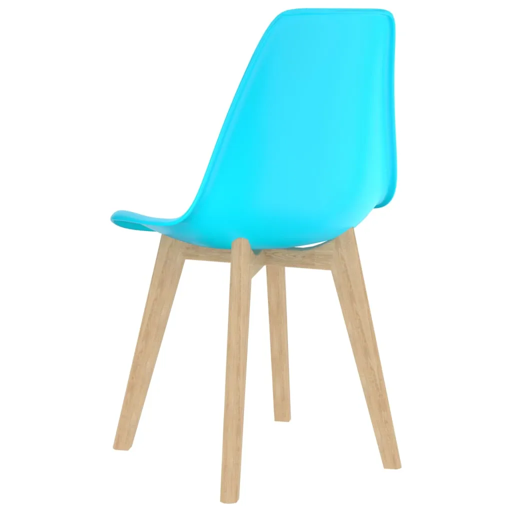 Dining Chairs 4 pcs Blue Plastic