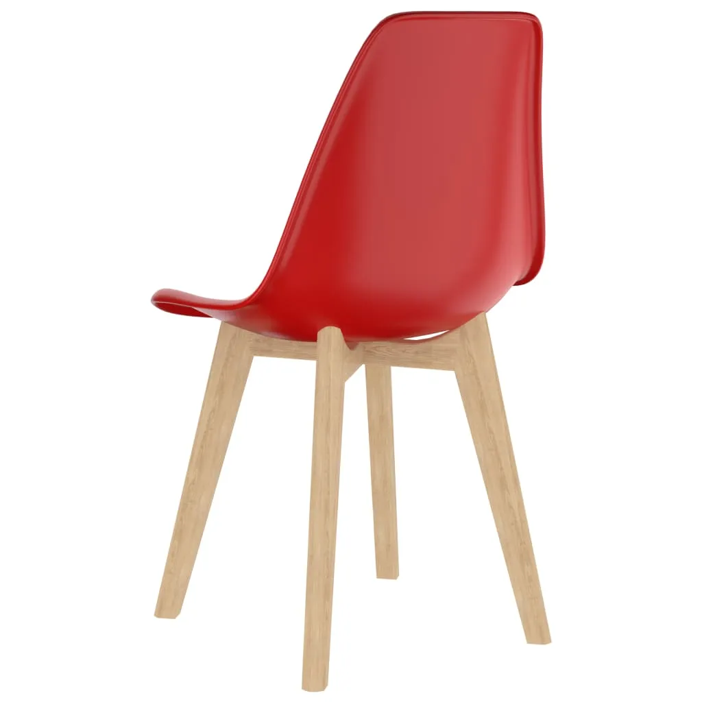 Dining Chairs 4 pcs Red Plastic