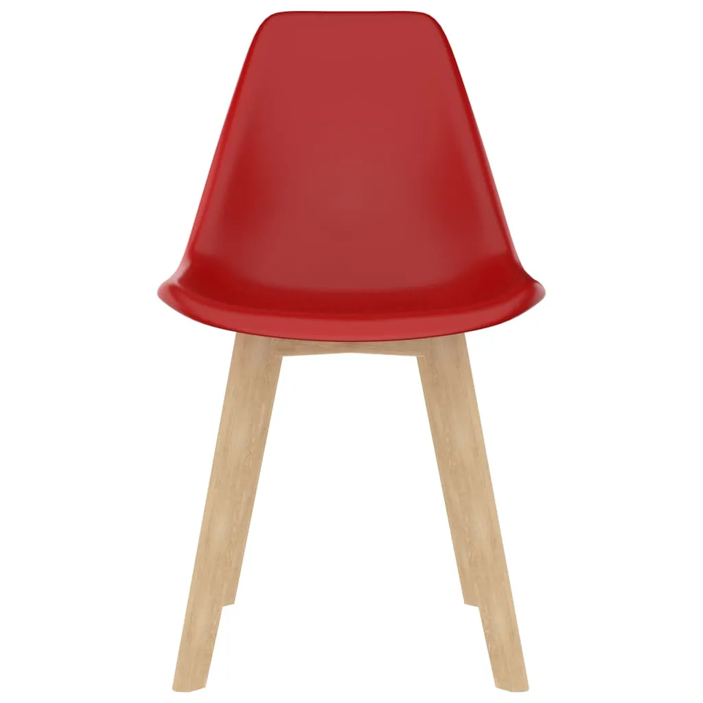 Dining Chairs 4 pcs Red Plastic