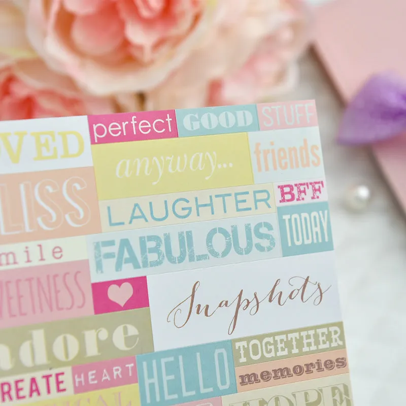 DIY Scrapbook Sticker Set Pastels - Chill Series