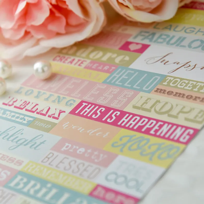 DIY Scrapbook Sticker Set Pastels - Chill Series