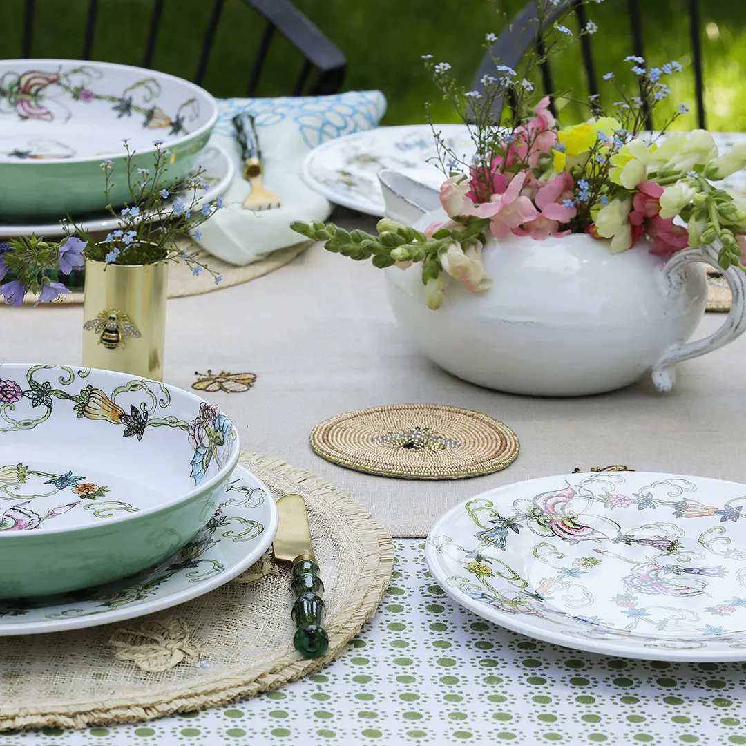 Dot Print Tablecloth, Green