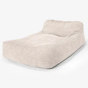 Double Day Bed Bean Bag - Cord Ivory