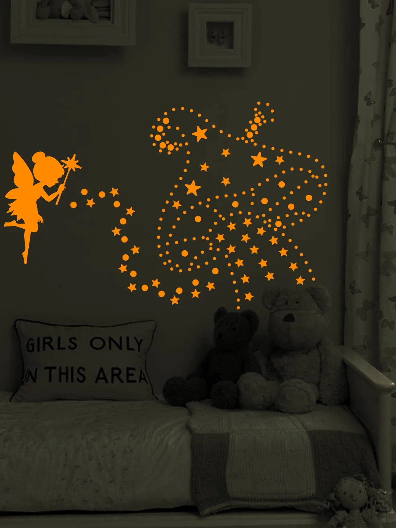 Elf Fairygirl Glow In The Dark Wall Sticker Creative Decor Wall Art Adhesive