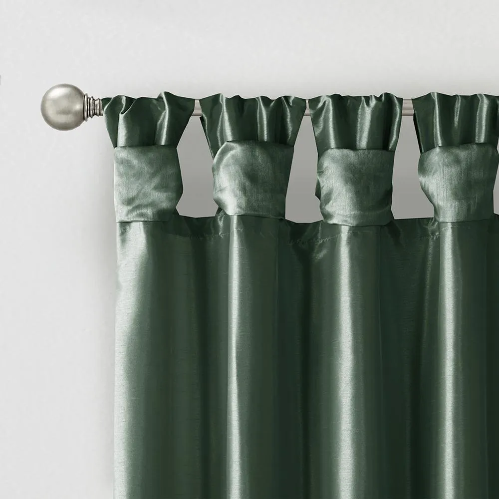 Emilia Twist Tab Lined Window Curtain Panel