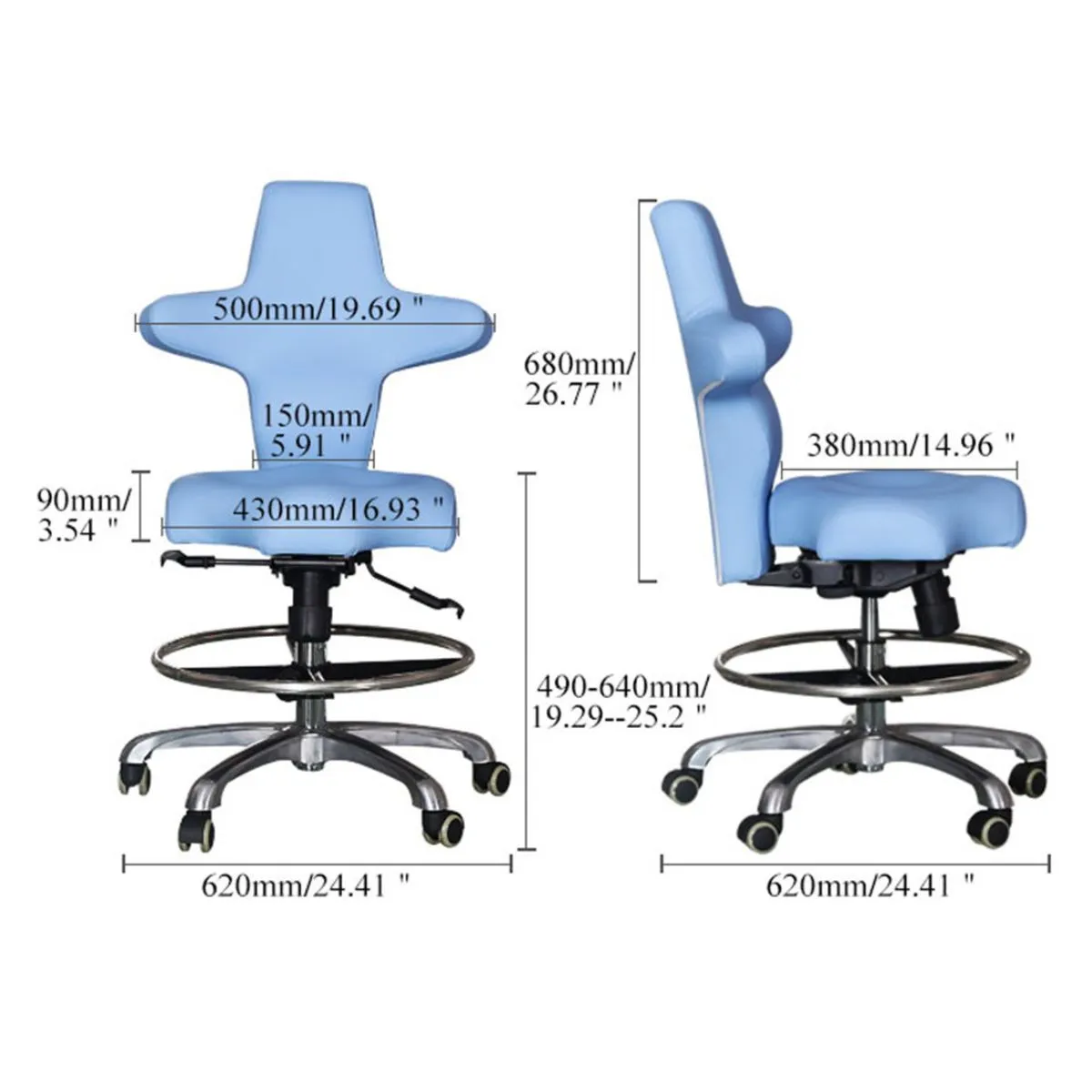 Ergonomic Surgeon Chair with FootRest for Precision Surgical and Dental Work