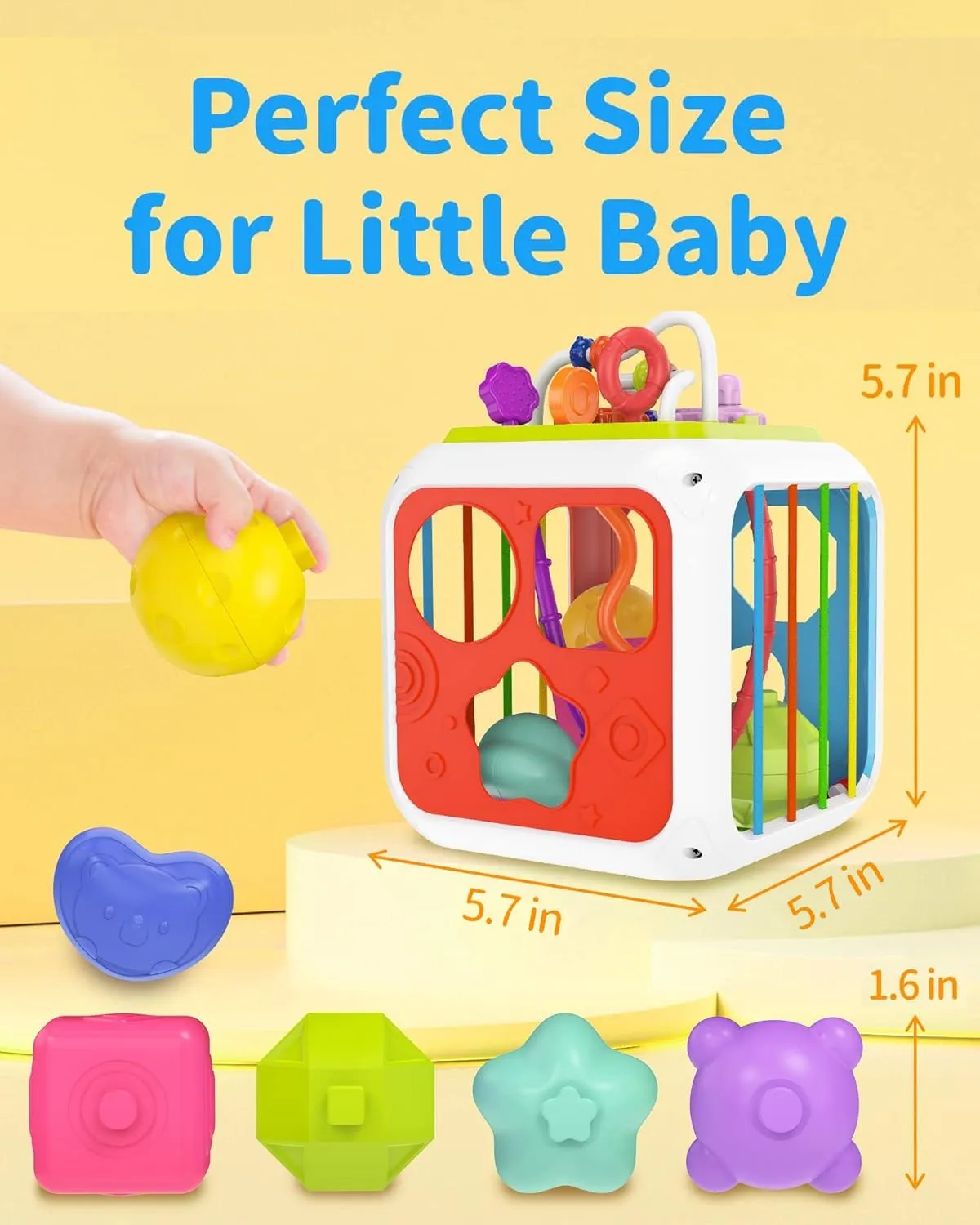 ESnipe Mart Montessori Baby Toys for 1 Year Old Toddler Toys 1-2 Learning Activity Cube Travel Busy Box Sensory Toys for Toddlers 1-3 Easter Basket Stuffers Birthday Gifts for Girls Boys 6 18 Months