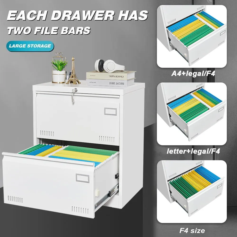 Filing Cabinet Lateral File Cabinet 3 Drawer, Locking Metal File Cabinets Three Drawer, Office Filing Cabinet With Lock Drawers For Home Office