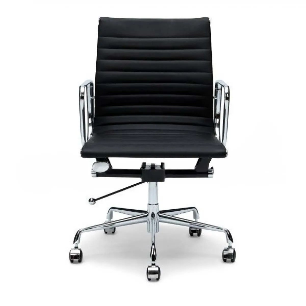 Floyd Low Back Office Chair - Black Leather