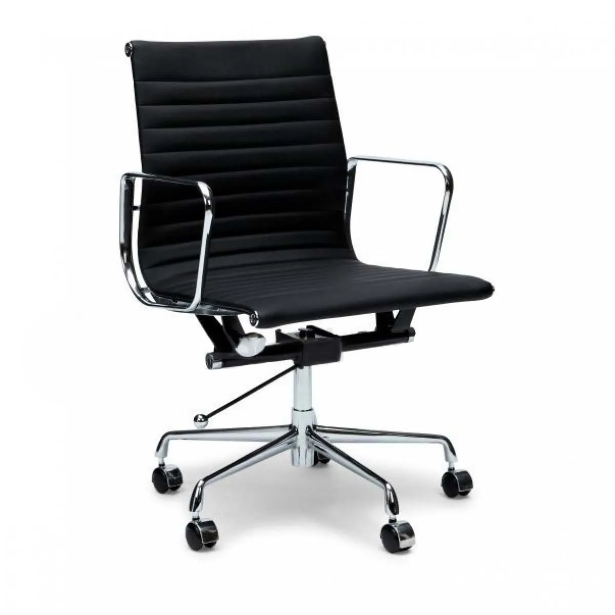 Floyd Low Back Office Chair - Black Leather