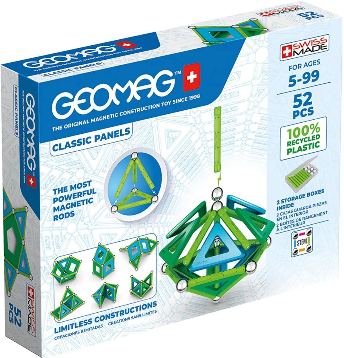 Geomag 471 CLASSIC PANELS GREEN Line - 52pcs