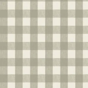 Gingham Warm Stone Curtains/Roman Blind Sample