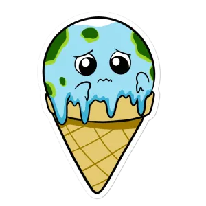 Global Meltdown Cartoon - Bubble-free stickers