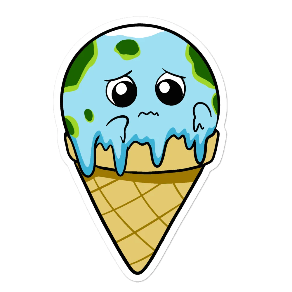 Global Meltdown Cartoon - Bubble-free stickers