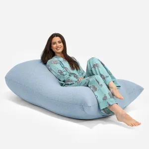 Grande XL Bean Bag - Stretchy Cotton Baby Blue