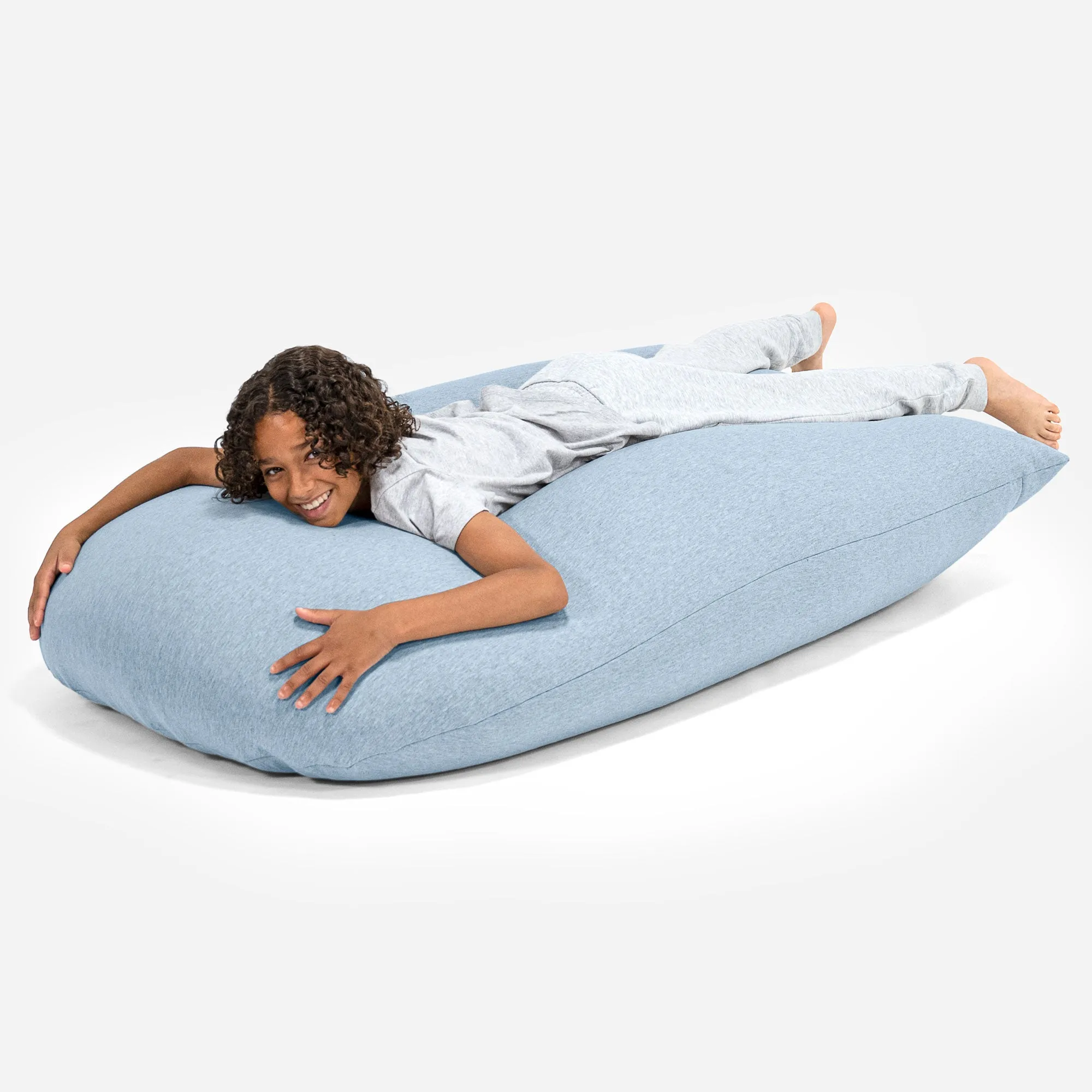 Grande XL Bean Bag - Stretchy Cotton Baby Blue