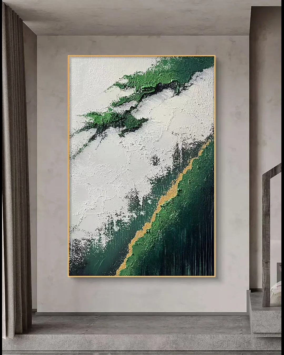 Greenlite Abstract Oil Painting