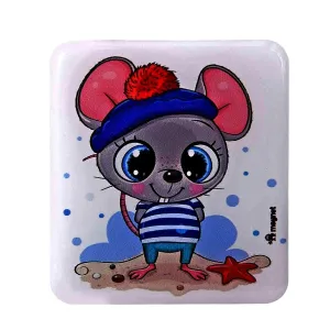 HAPPY MOUSE FRIDGE MAGNET