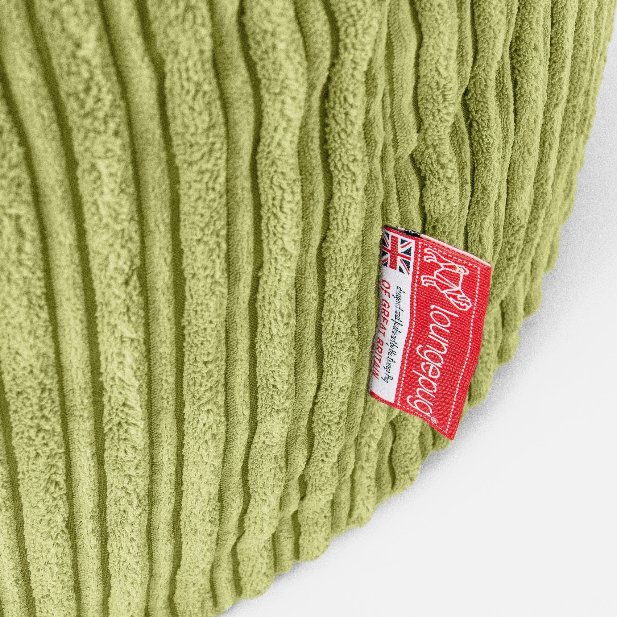 Highback Bean Bag Chair - Cord Lime Green