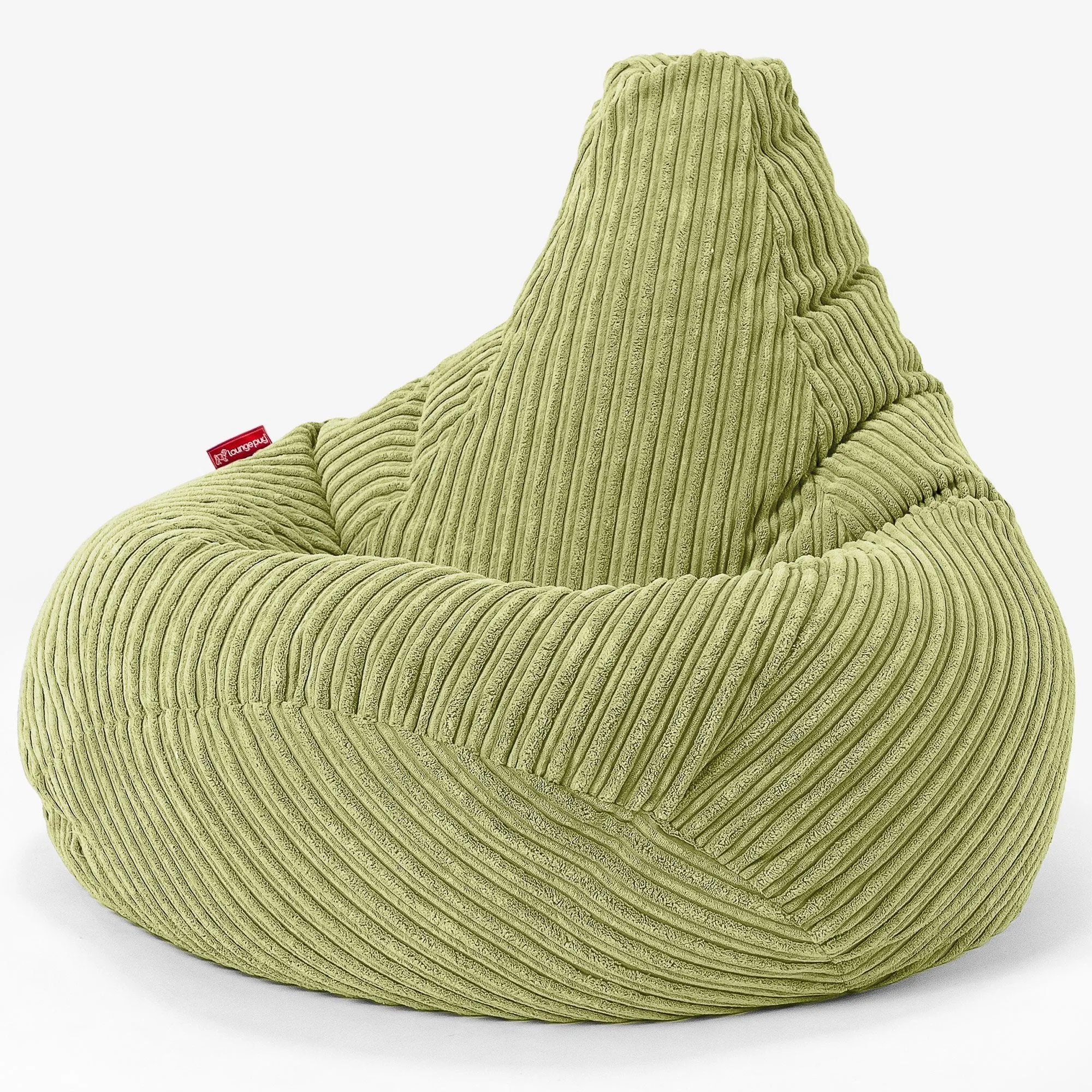 Highback Bean Bag Chair - Cord Lime Green