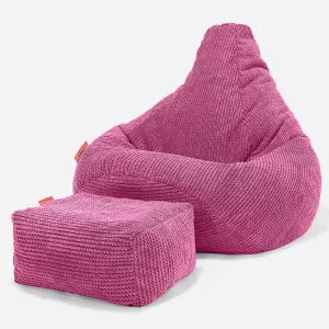 Highback Bean Bag Chair - Pom Pom Pink