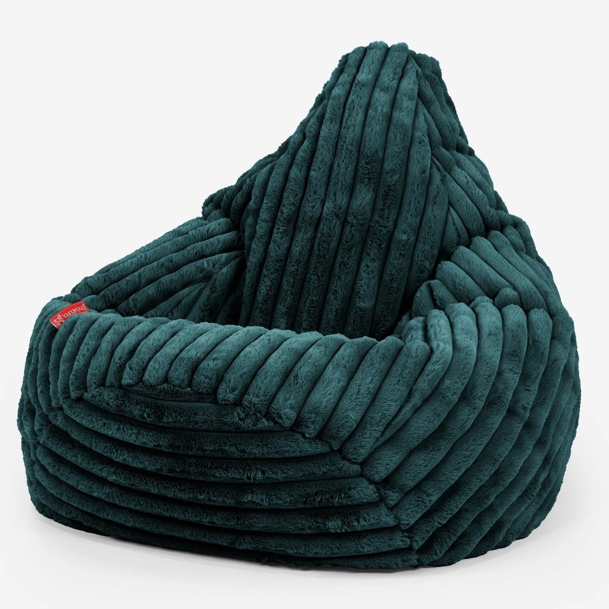 Highback Bean Bag Chair - Ultra Plush Cord Teal