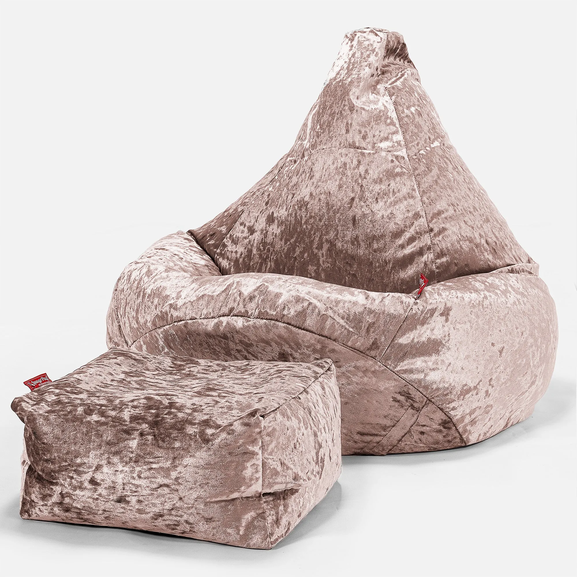 Highback Bean Bag Chair - Vintage Velvet Truffle