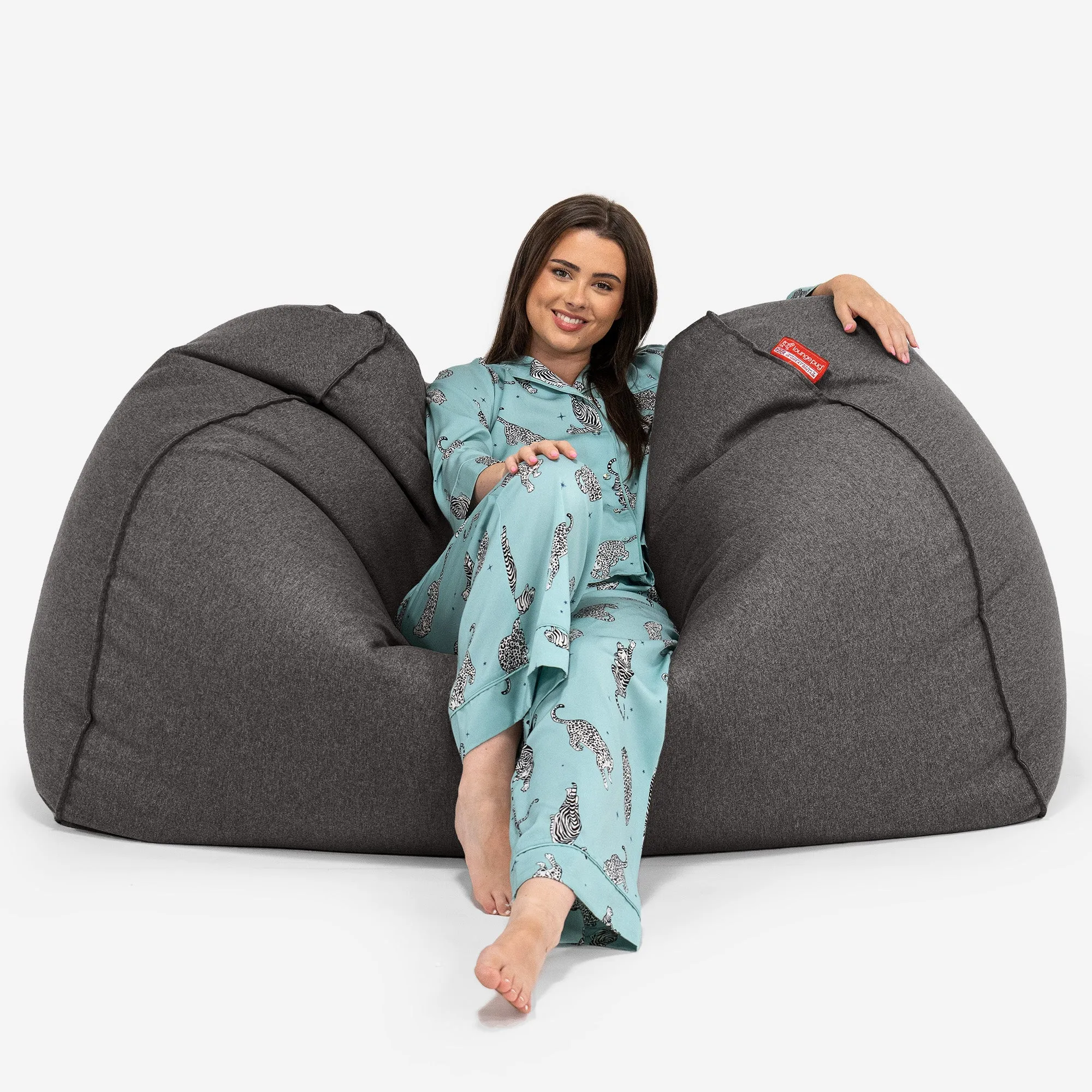 Huge Bean Bag Sofa - Interalli Wool Grey