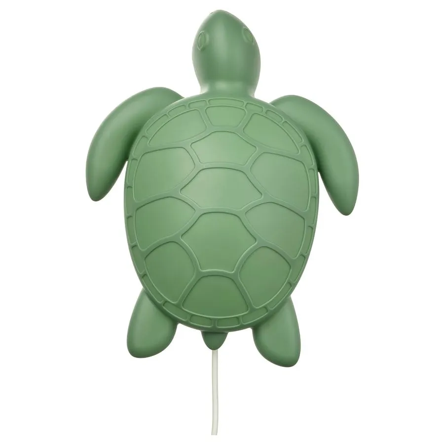 Ikea Blavingad Turtle LED wall night light, green