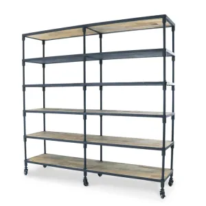 Industrial Metal Shelf with Castors