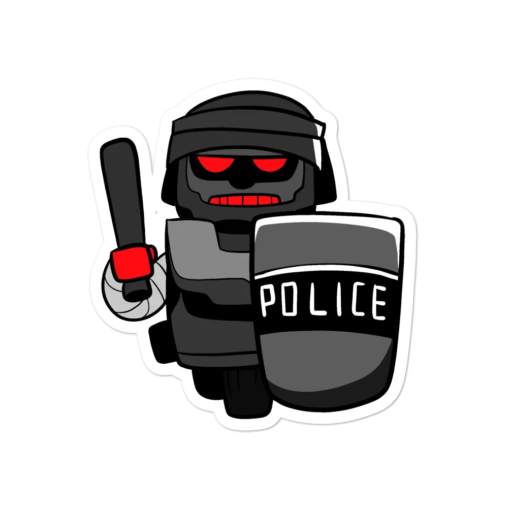 InHuman Police Robot Cartoon - Bubble-free stickers