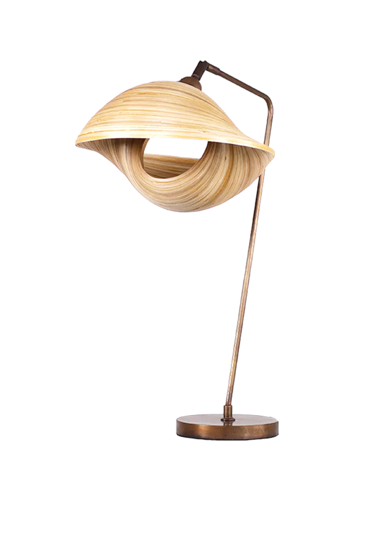 Kirana Bamboo Shell Arc Lamp