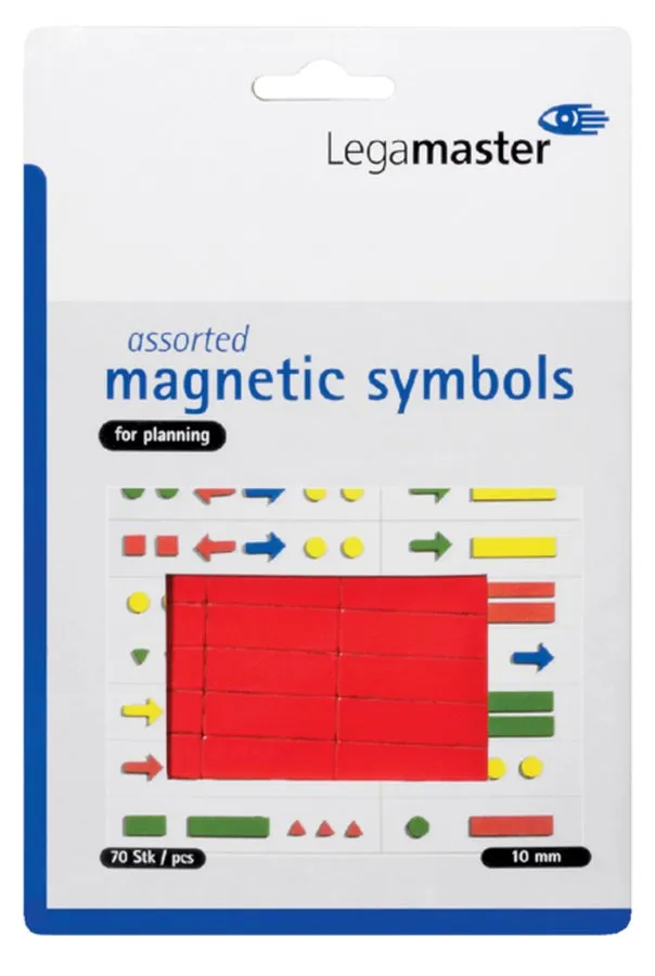 LEGAMASTER MAGNETIC SYMBOLS RED 10 MM