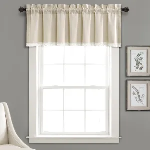 Linen Lace Valance  Dark Linen Single