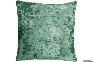 London Crushed Velvet Cushion - Aqua