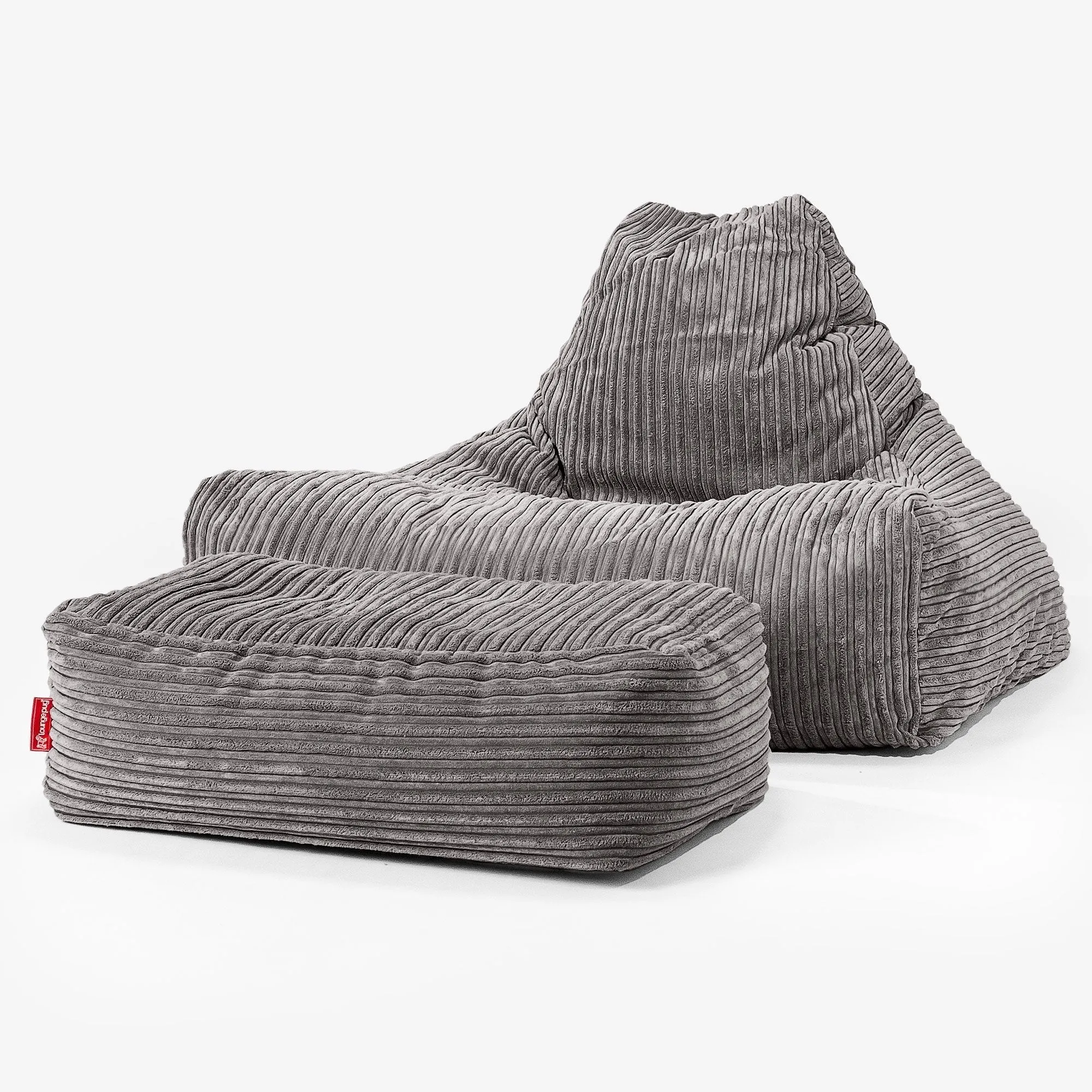 Lounger Beanbag - Cord Graphite Grey