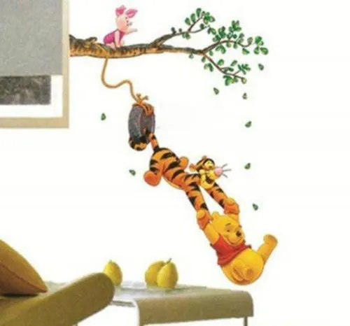 Lovely Pooh Cartoon Wall Stickers