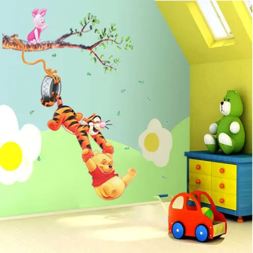 Lovely Pooh Cartoon Wall Stickers