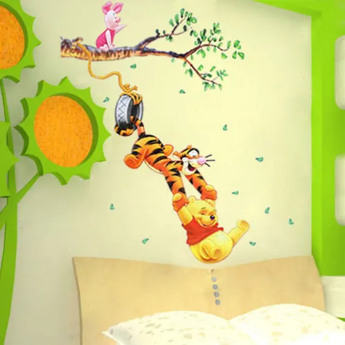 Lovely Pooh Cartoon Wall Stickers