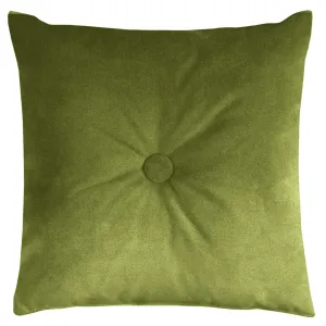 Matt Lime Green Velvet Button Cushions