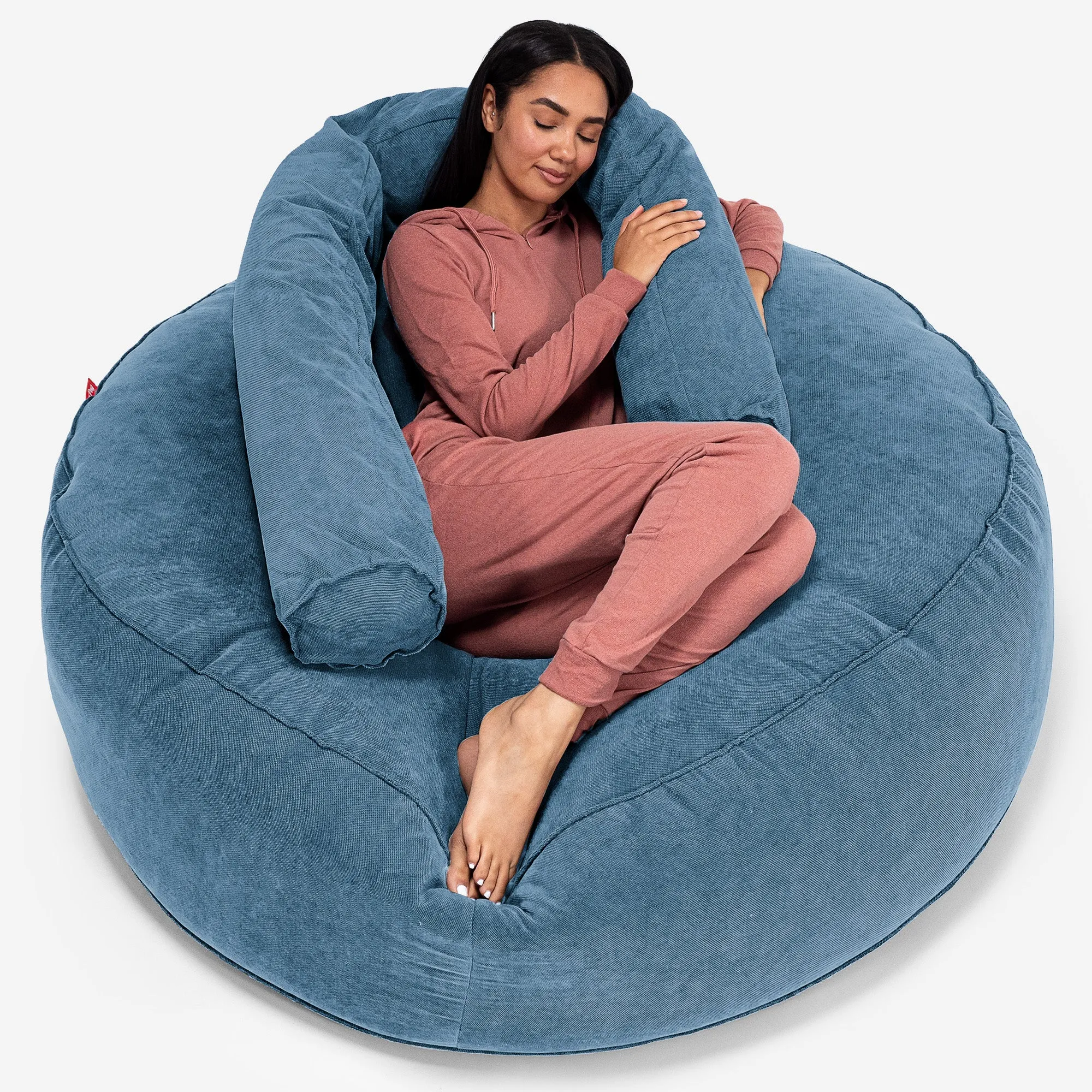 Mega Mammoth Bean Bag Sofa - Flock Aegean Blue