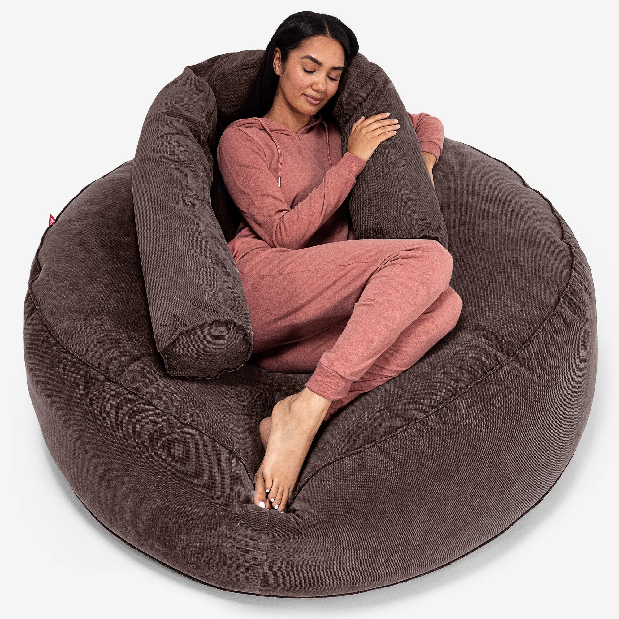 Mega Mammoth Bean Bag Sofa - Flock Chocolate Brown