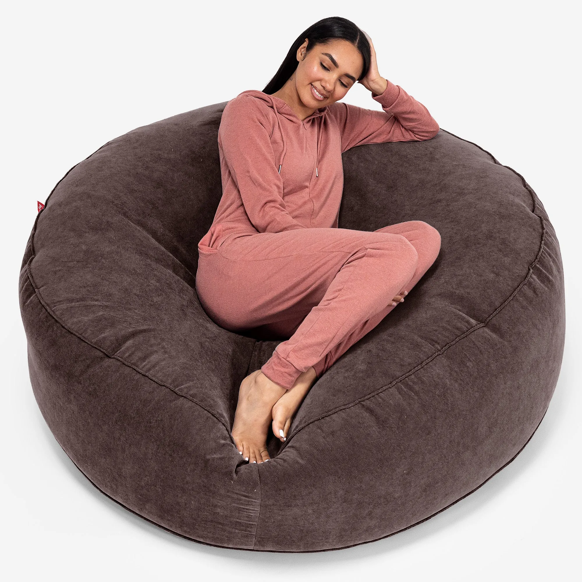 Mega Mammoth Bean Bag Sofa - Flock Chocolate Brown