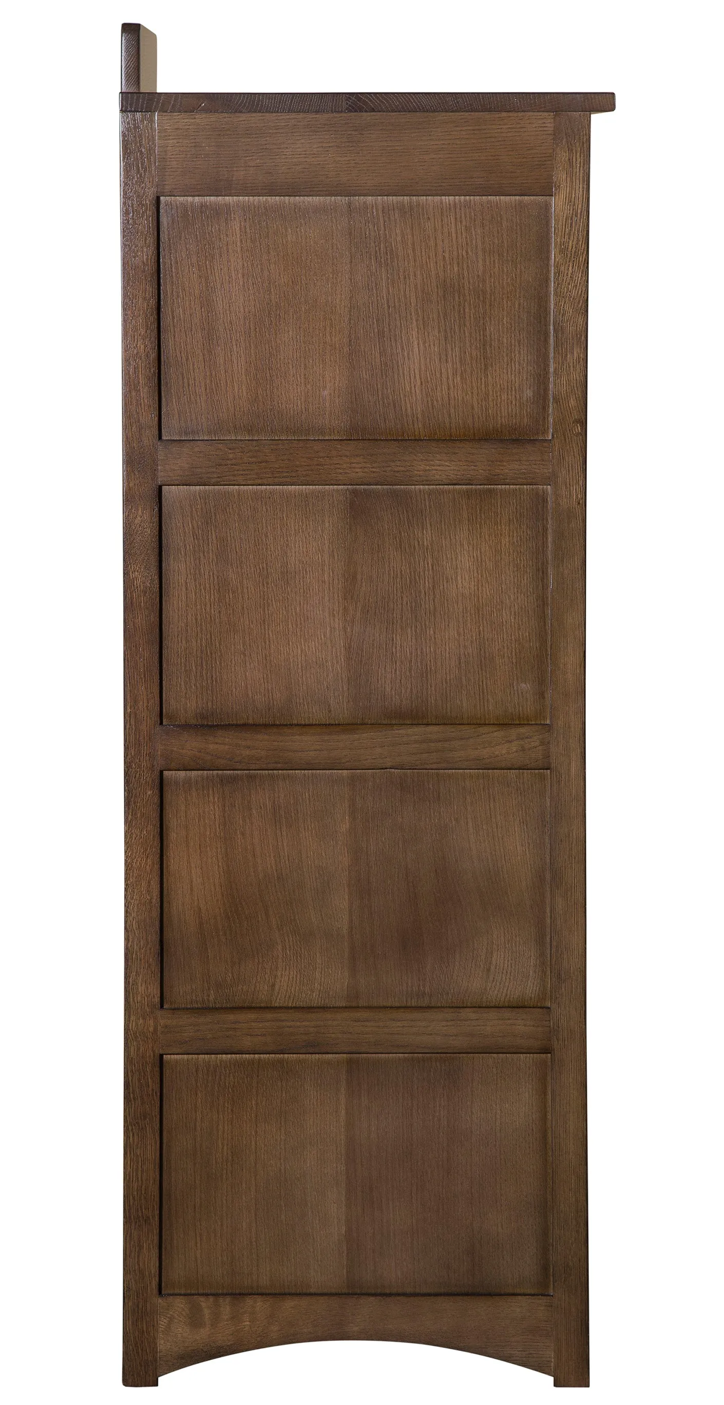 Mission Solid Oak 4 Drawer File Cabinet - Walnut